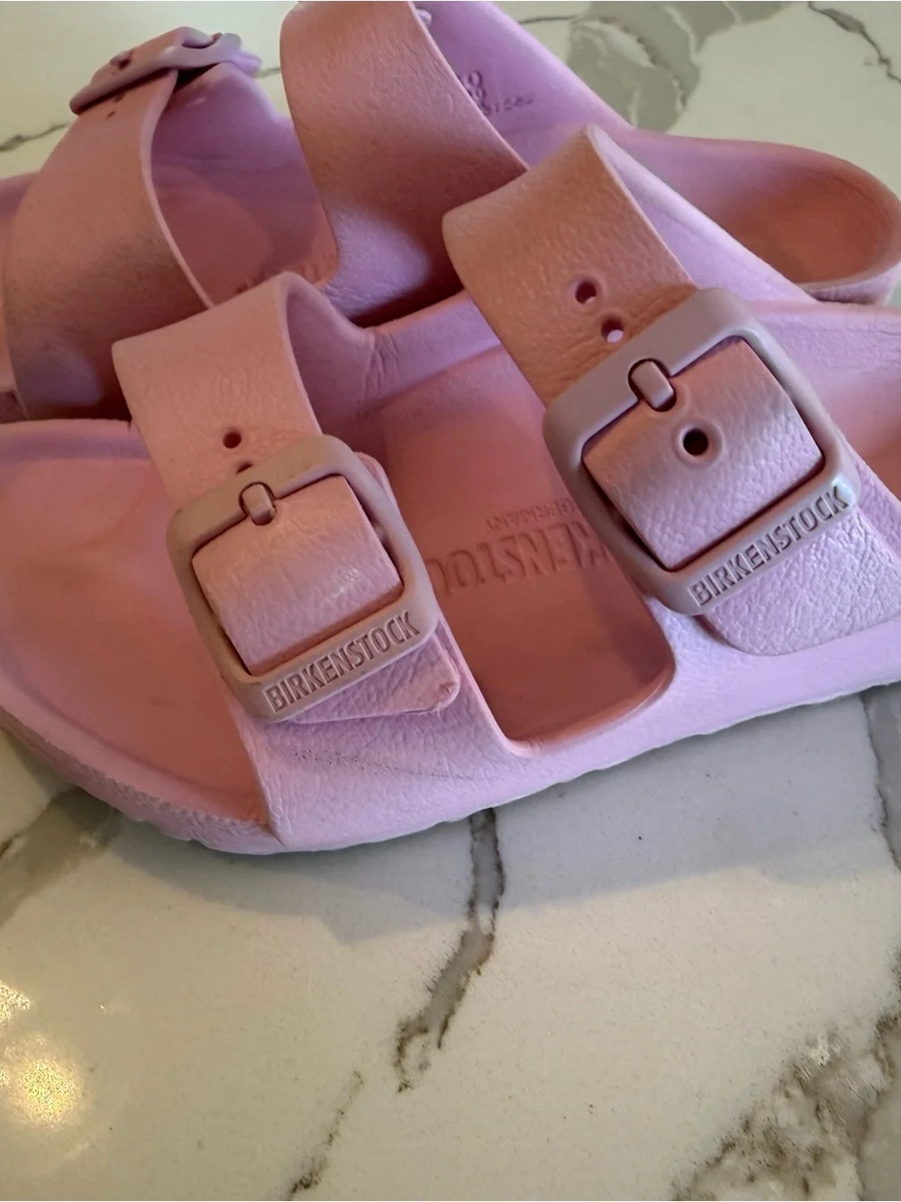 Birkenstock Kids Pink Double-Buckle Slide Sandals